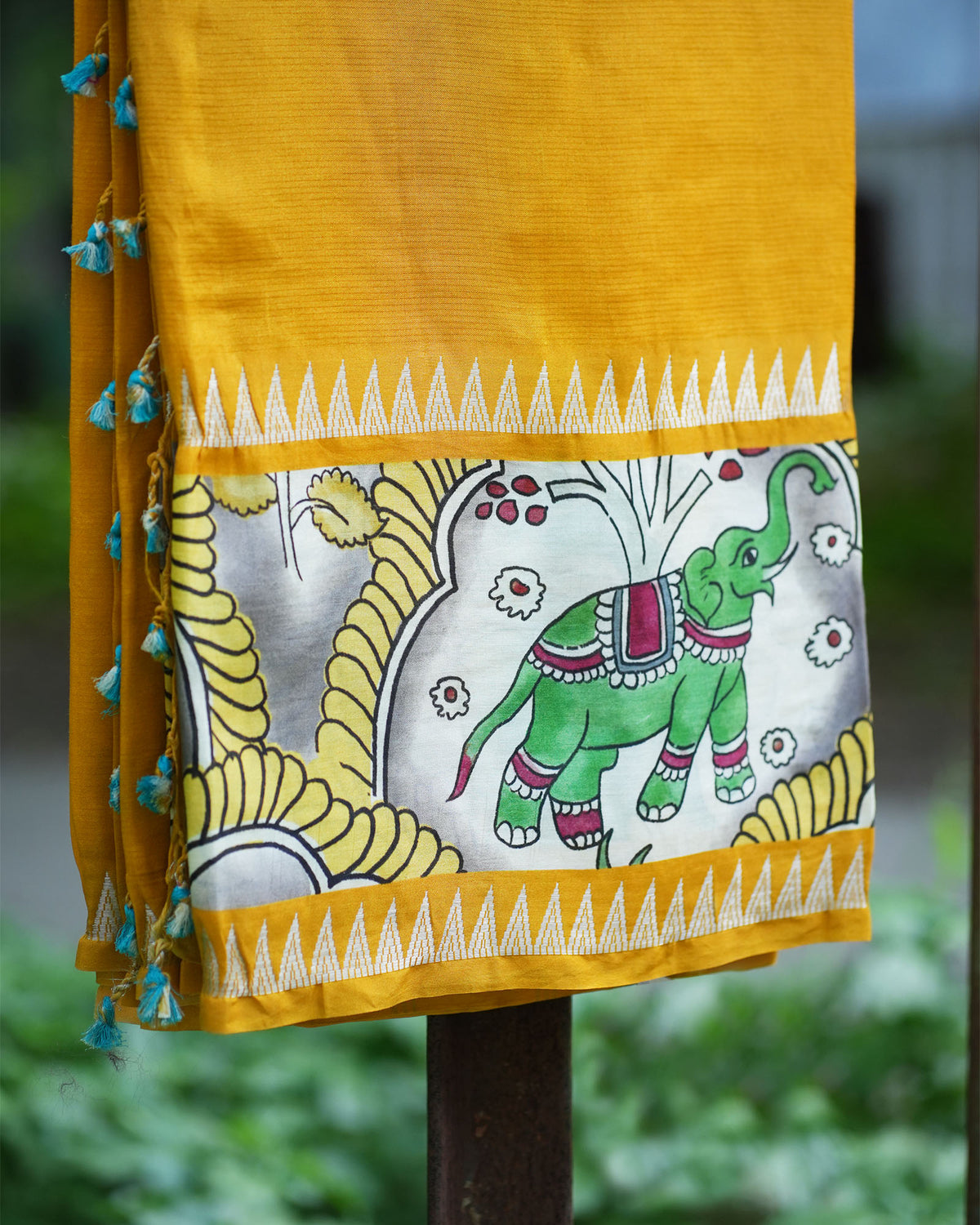 Pure Mangalgiri Pattu With Patch Work