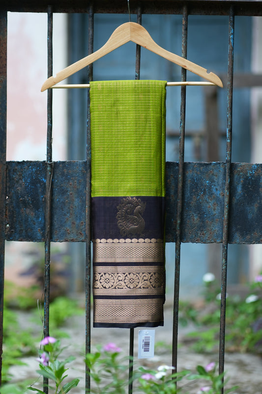 Green Leaf Pattu Saree