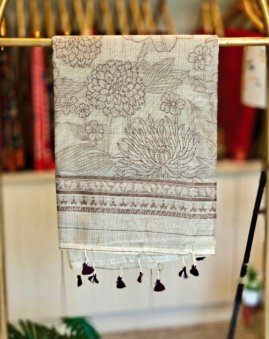 Linen By Cotton Jamdani