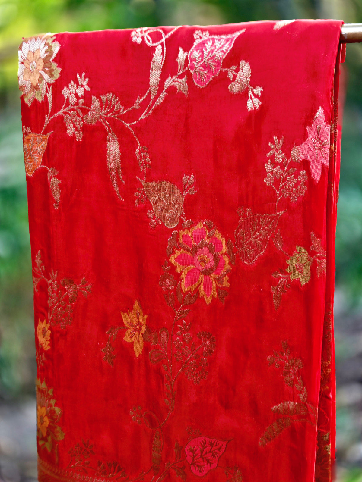 Crimson Royale Pure Mashru Crepe Saree