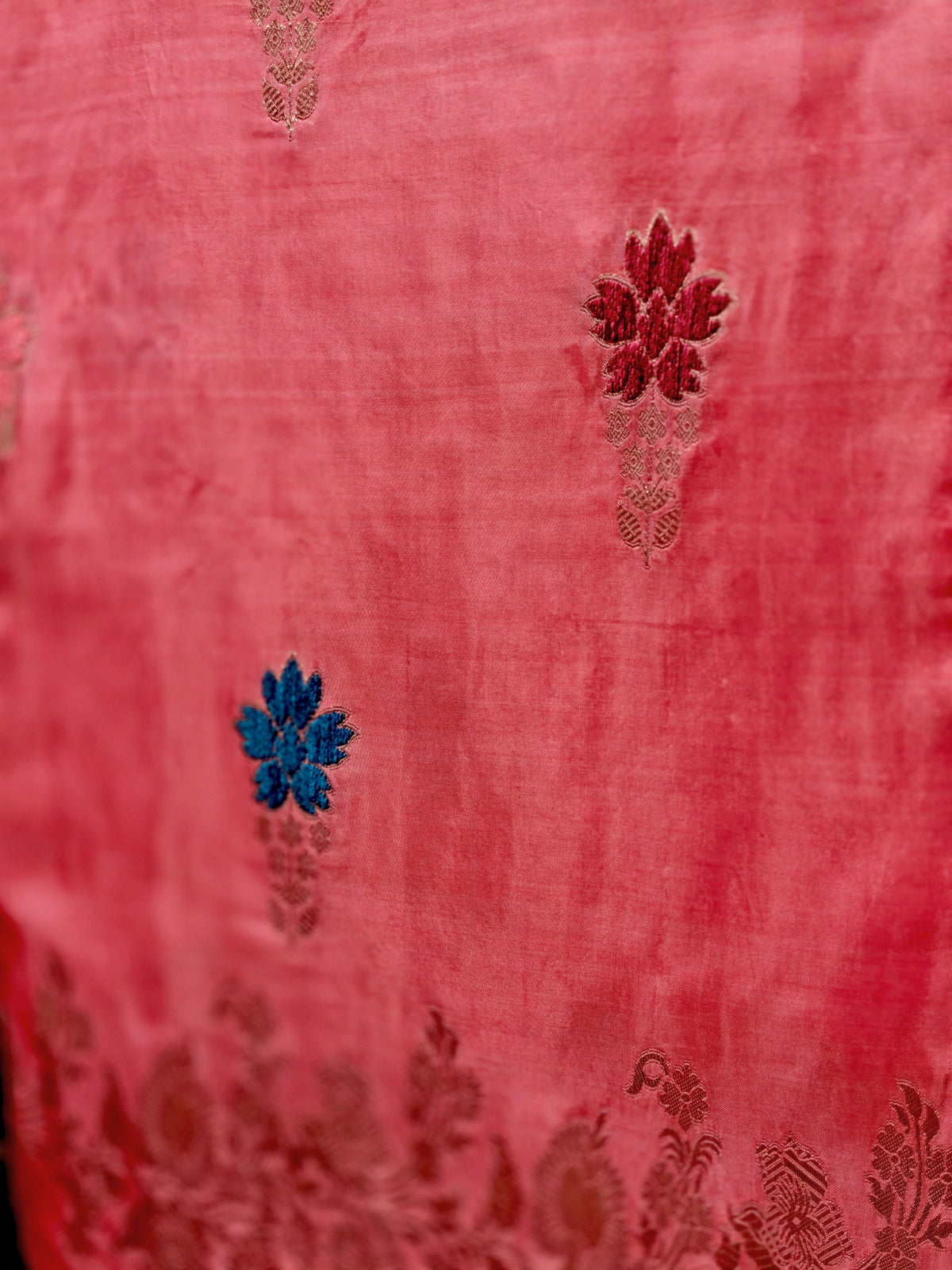 Royal Ruby Pink Mashru Crepe Saree