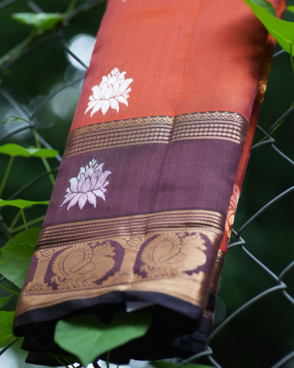 Green Leaf Pattu Saree