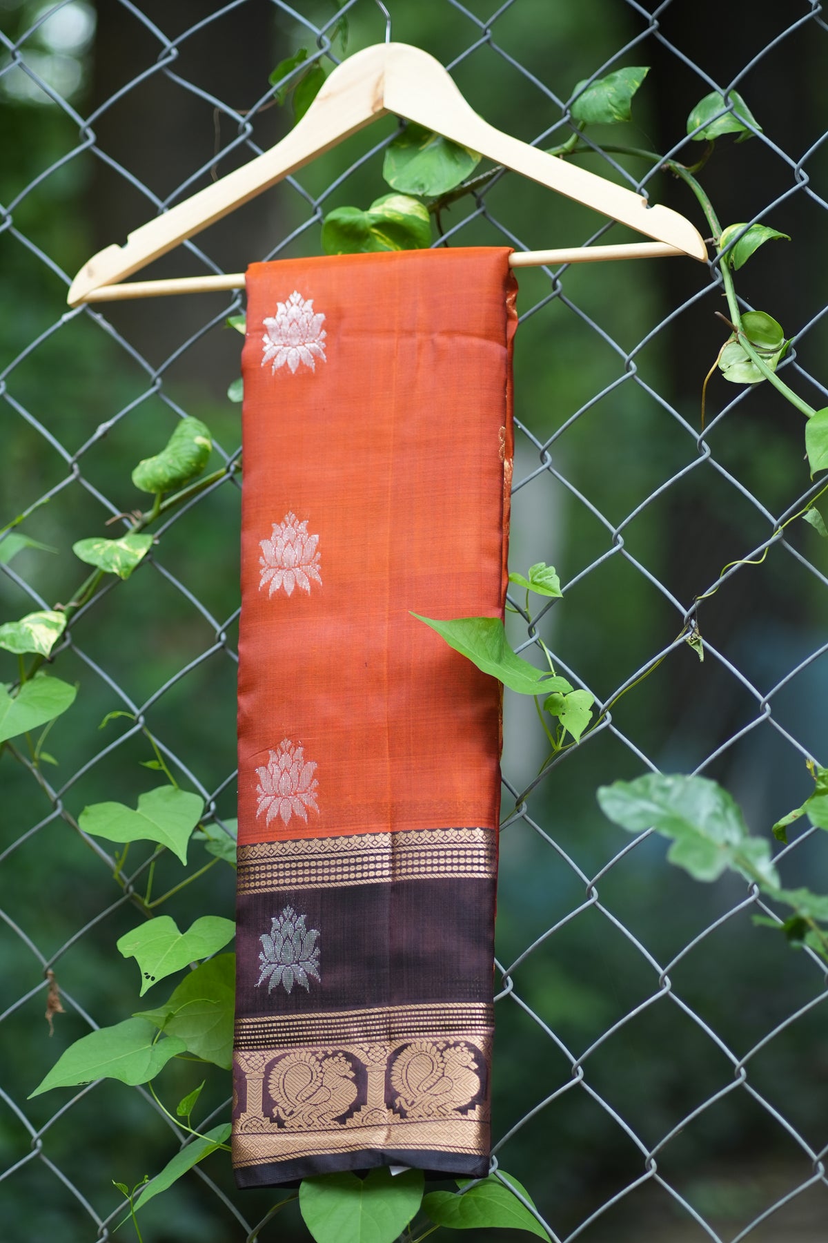 Green Leaf Pattu Saree