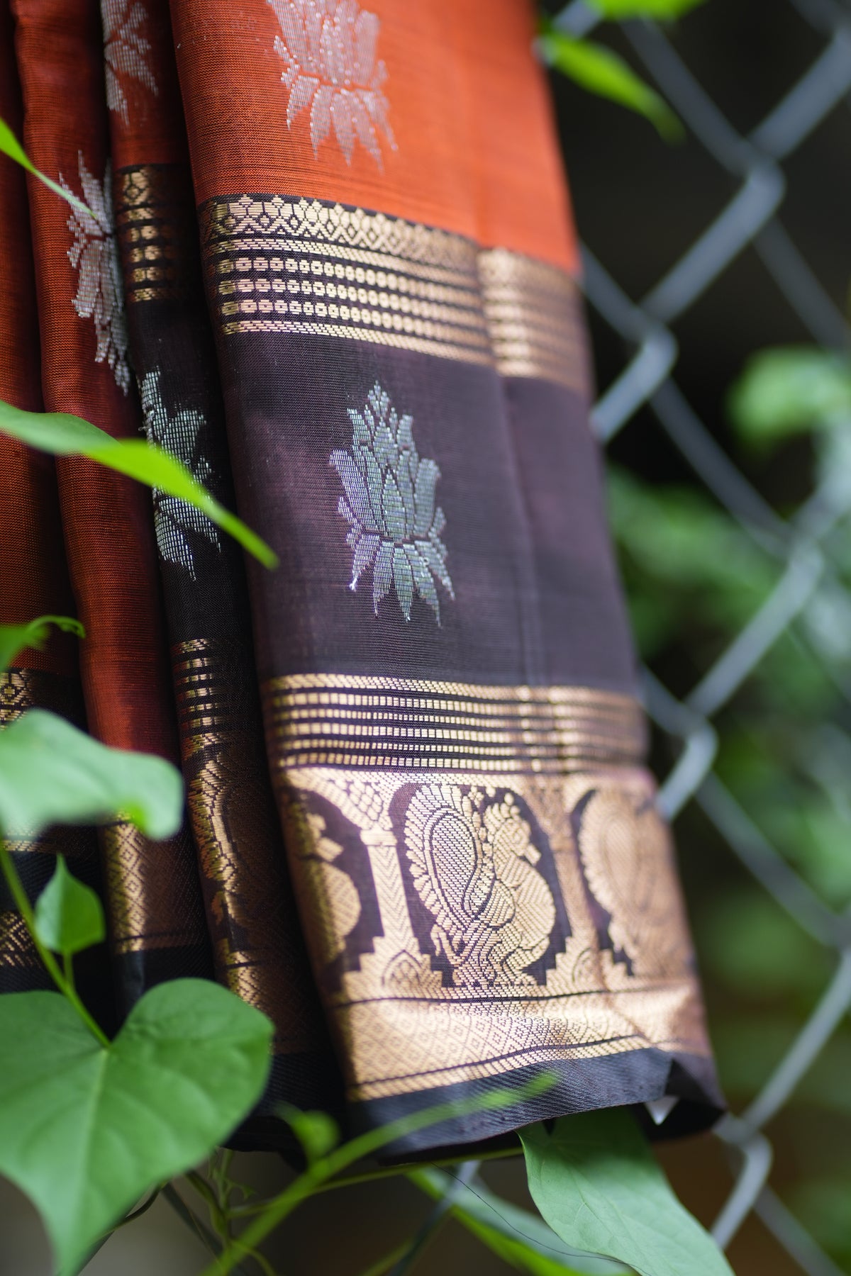 Green Leaf Pattu Saree