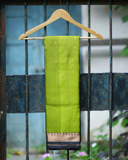 Green Leaf Pattu Saree