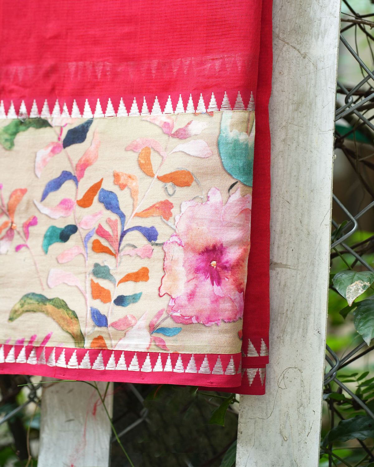 Pure Mangalgiri Pattu With Patch Work