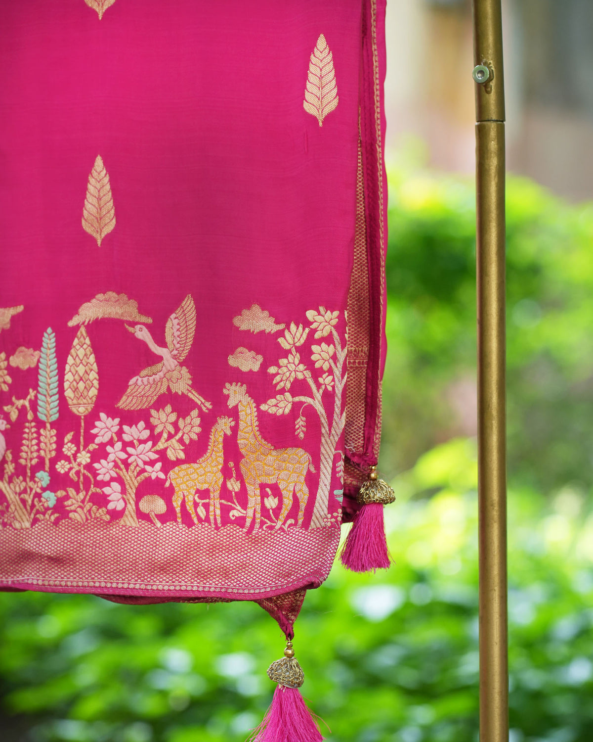 Rani Pink Banarasi Silk