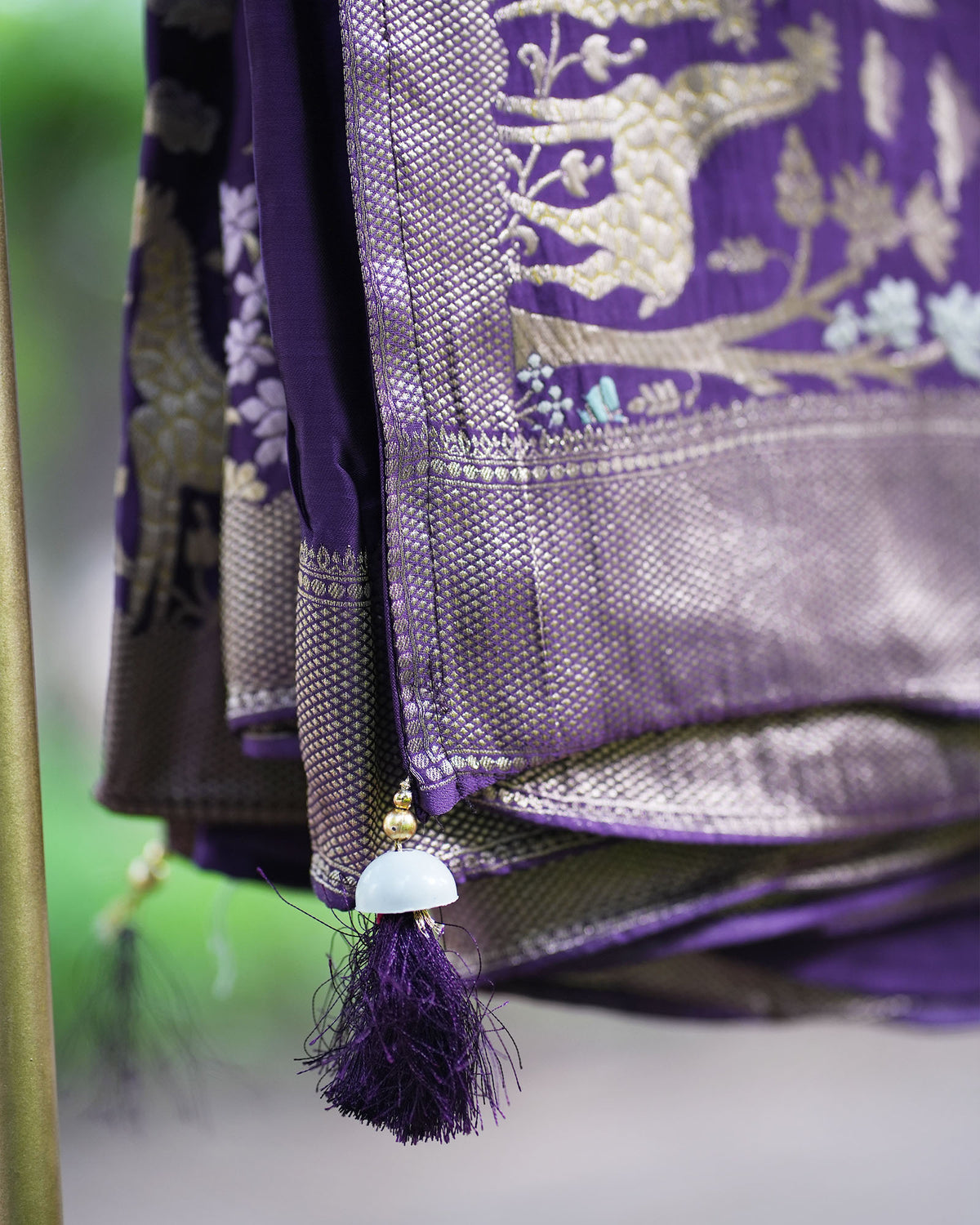 Purple Banarasi Silk