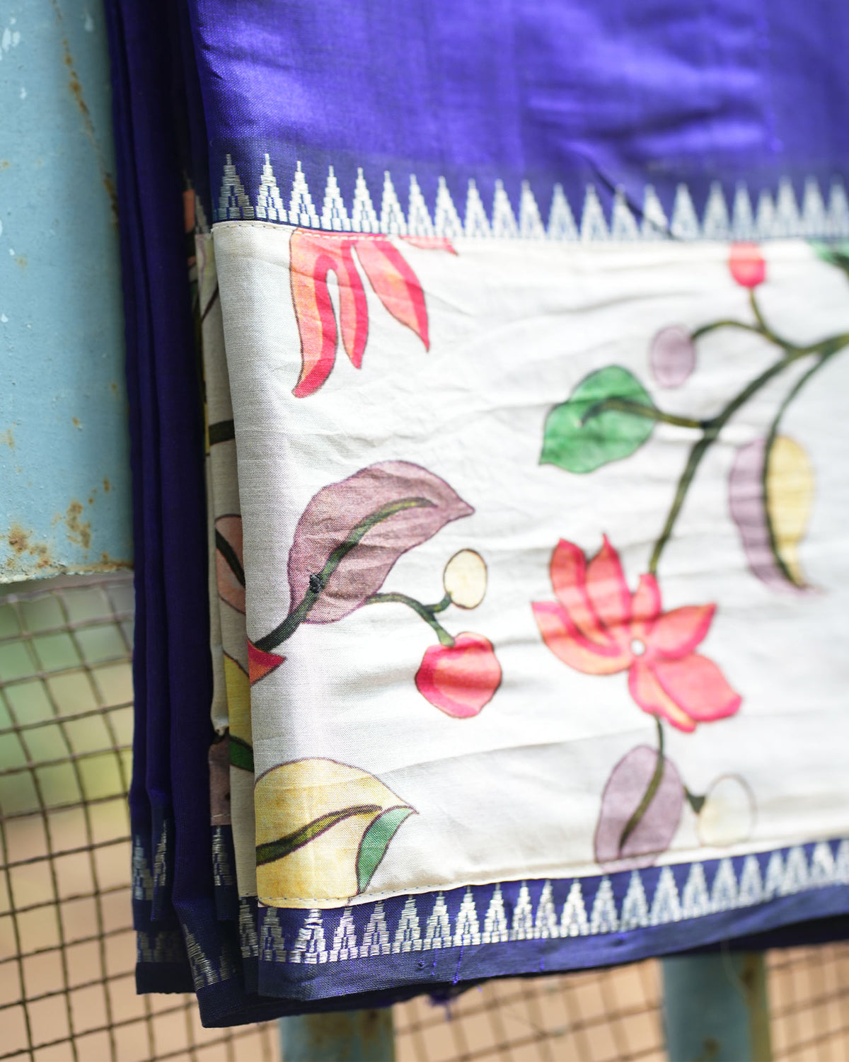 Pure Mangalgiri Pattu With Patch Work