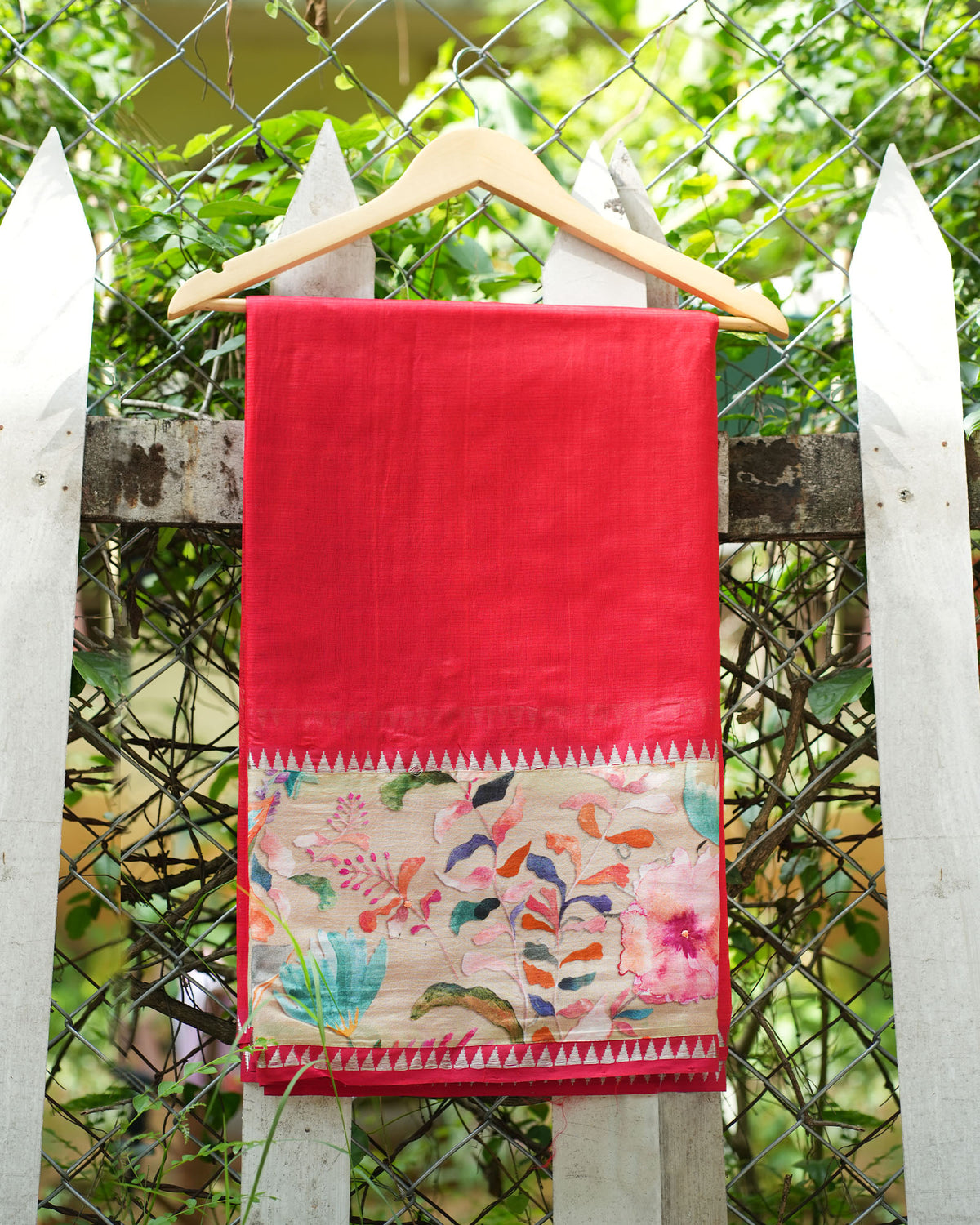 Pure Mangalgiri Pattu With Patch Work