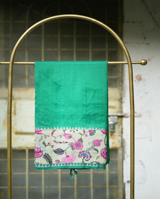 Pure Mangalgiri Pattu With Patch Work