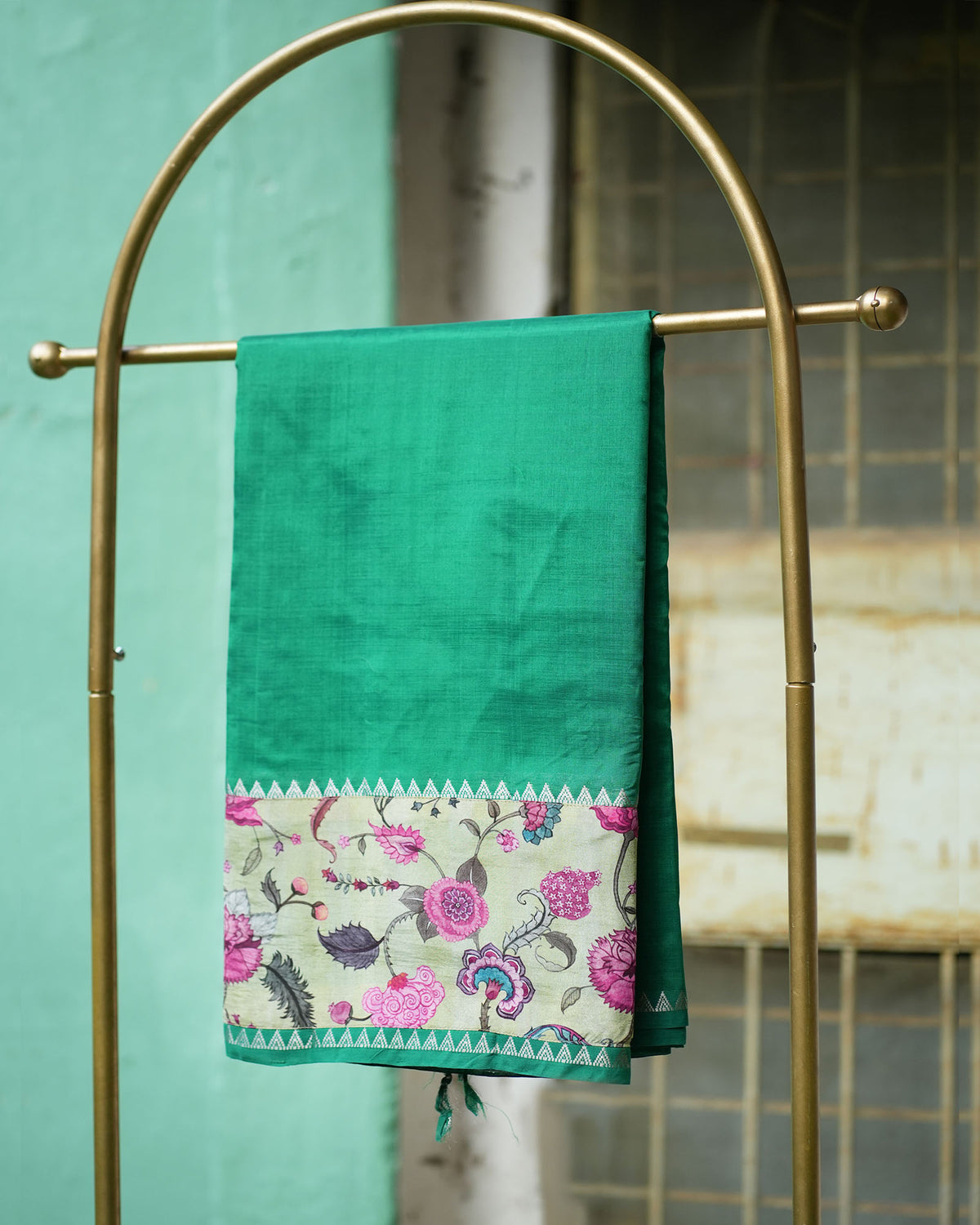 Pure Mangalgiri Pattu With Patch Work