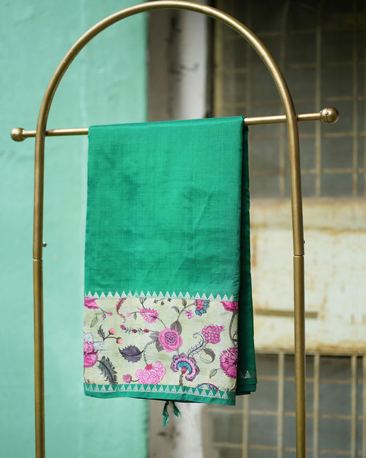 Pure Mangalgiri Pattu With Patch Work