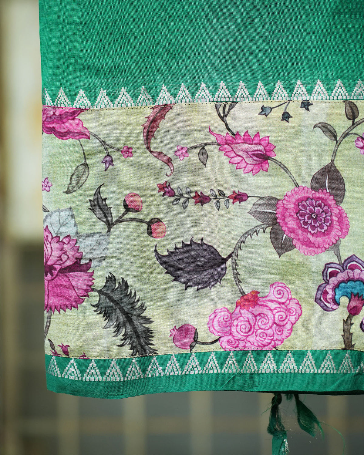 Pure Mangalgiri Pattu With Patch Work