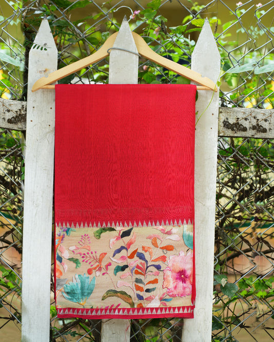 Pure Mangalgiri Pattu With Patch Work