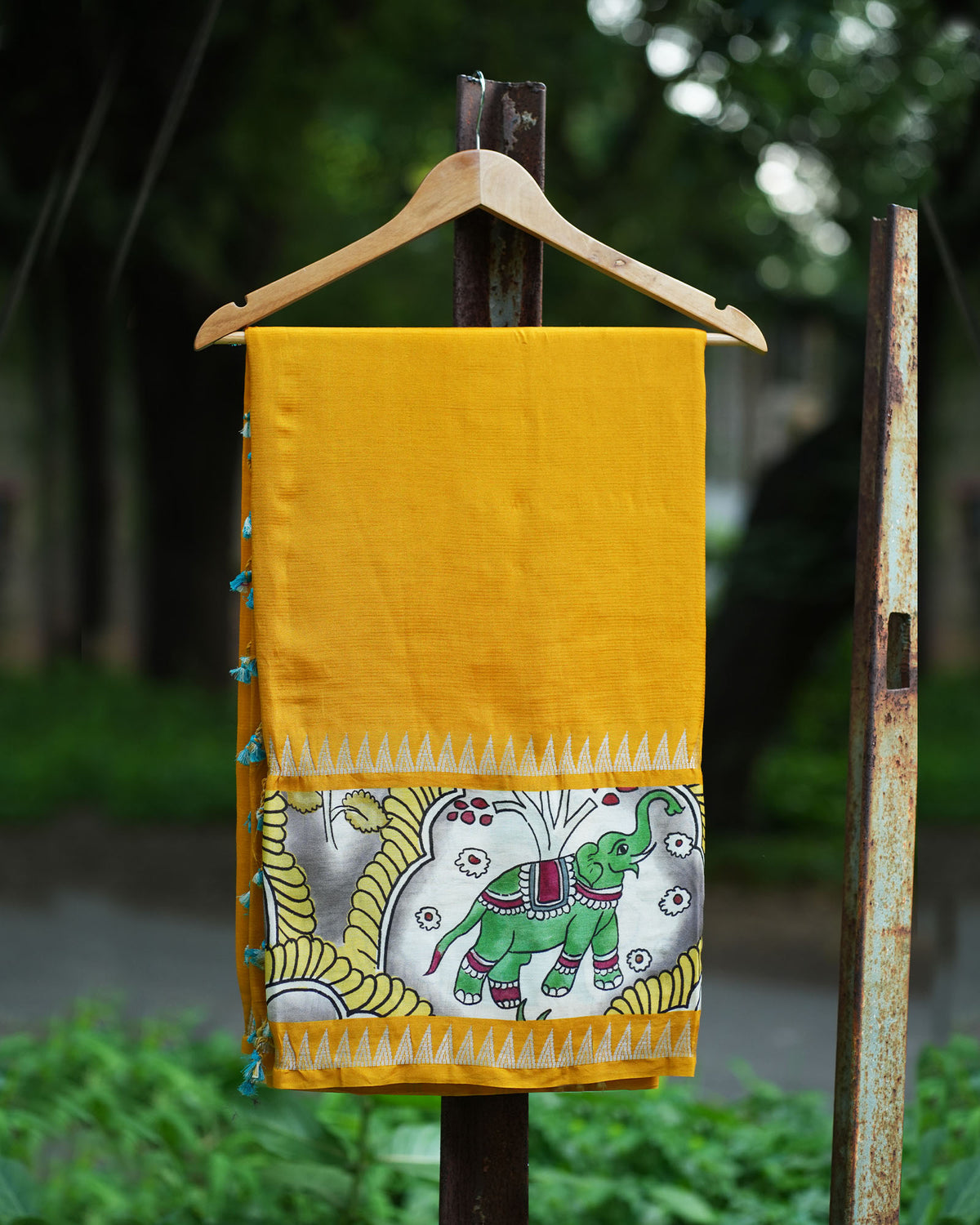 Pure Mangalgiri Pattu With Patch Work