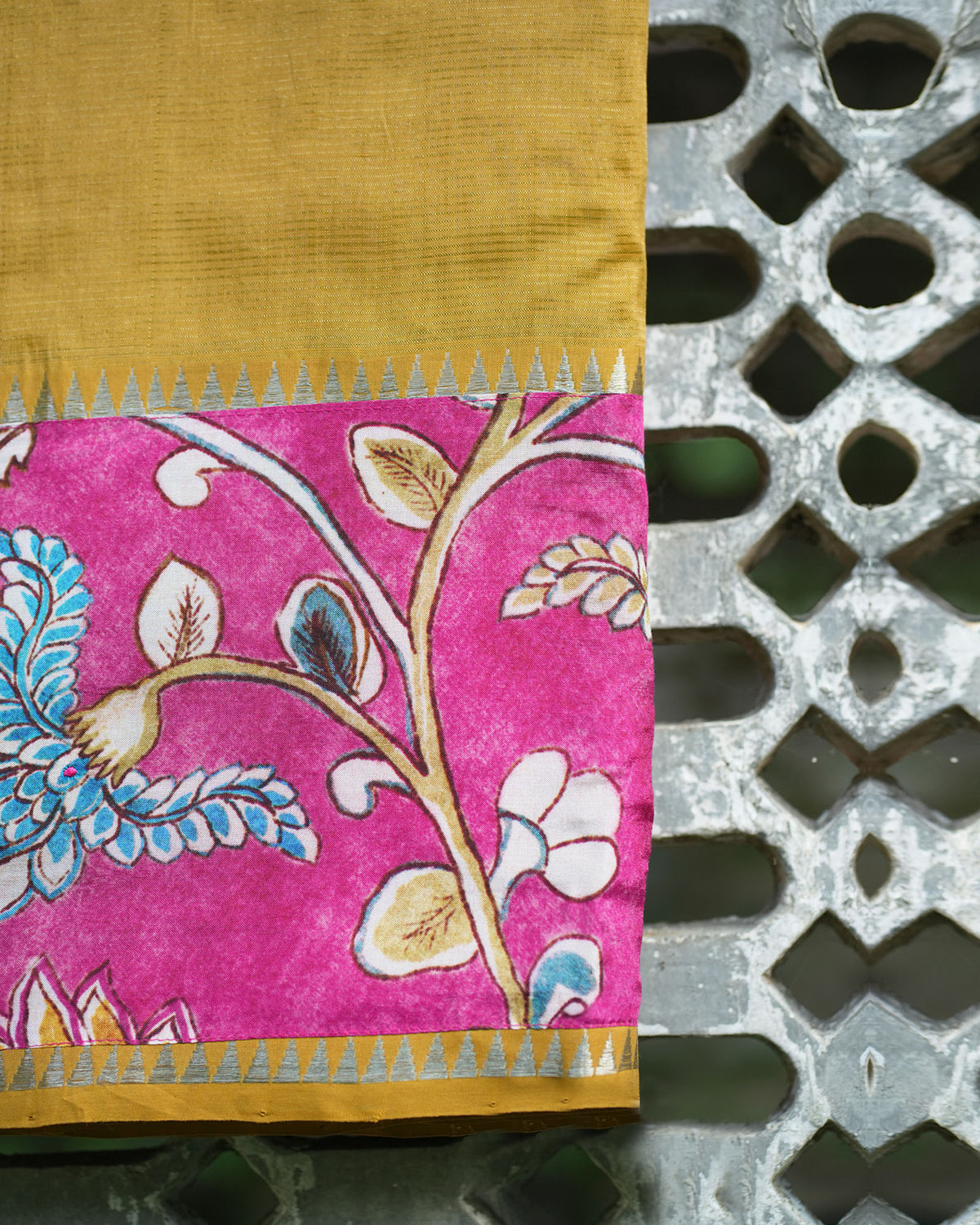 Pure Mangalgiri Pattu With Patch Work
