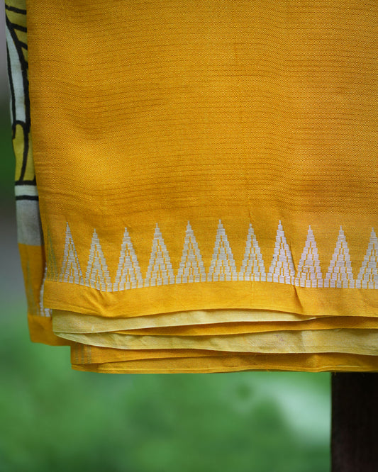 Pure Mangalgiri Pattu With Patch Work