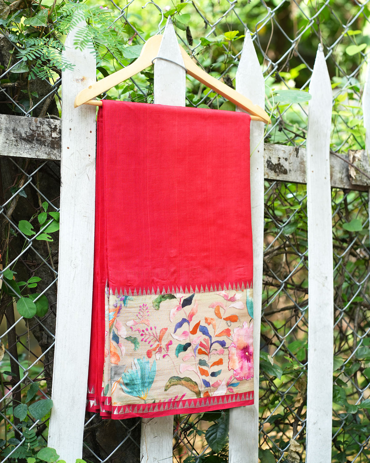 Pure Mangalgiri Pattu With Patch Work