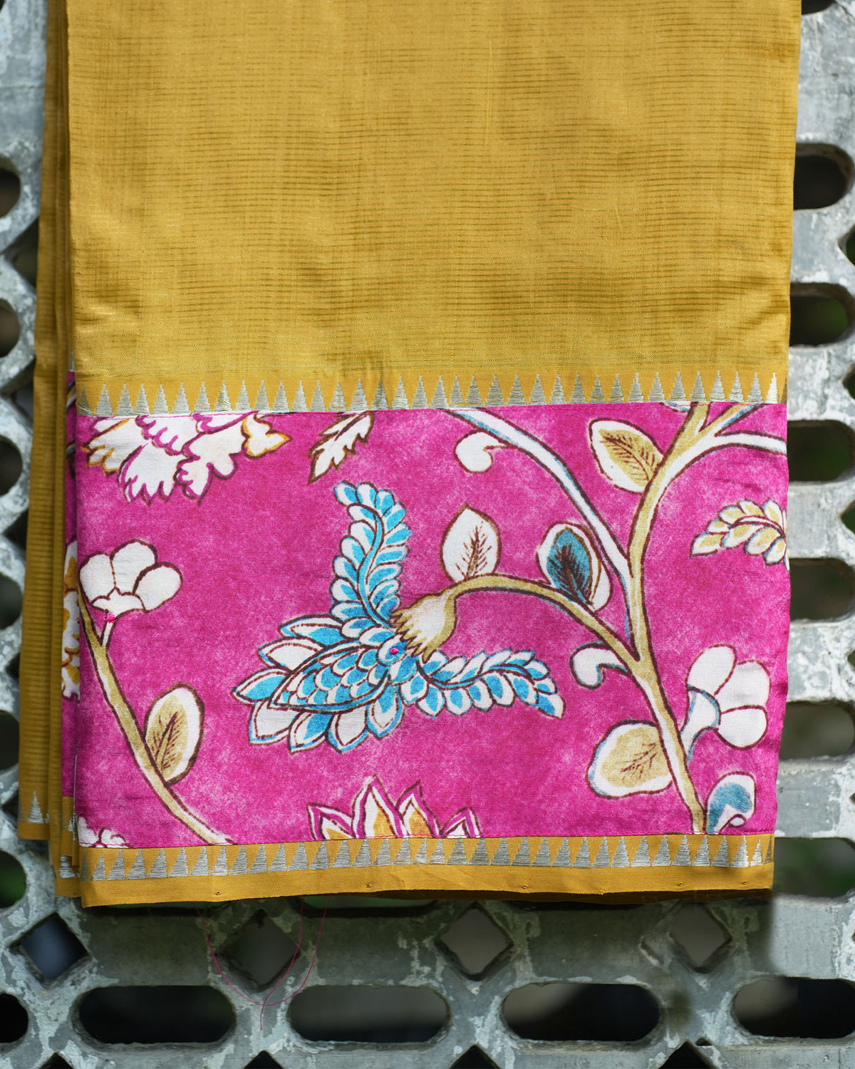 Pure Mangalgiri Pattu With Patch Work