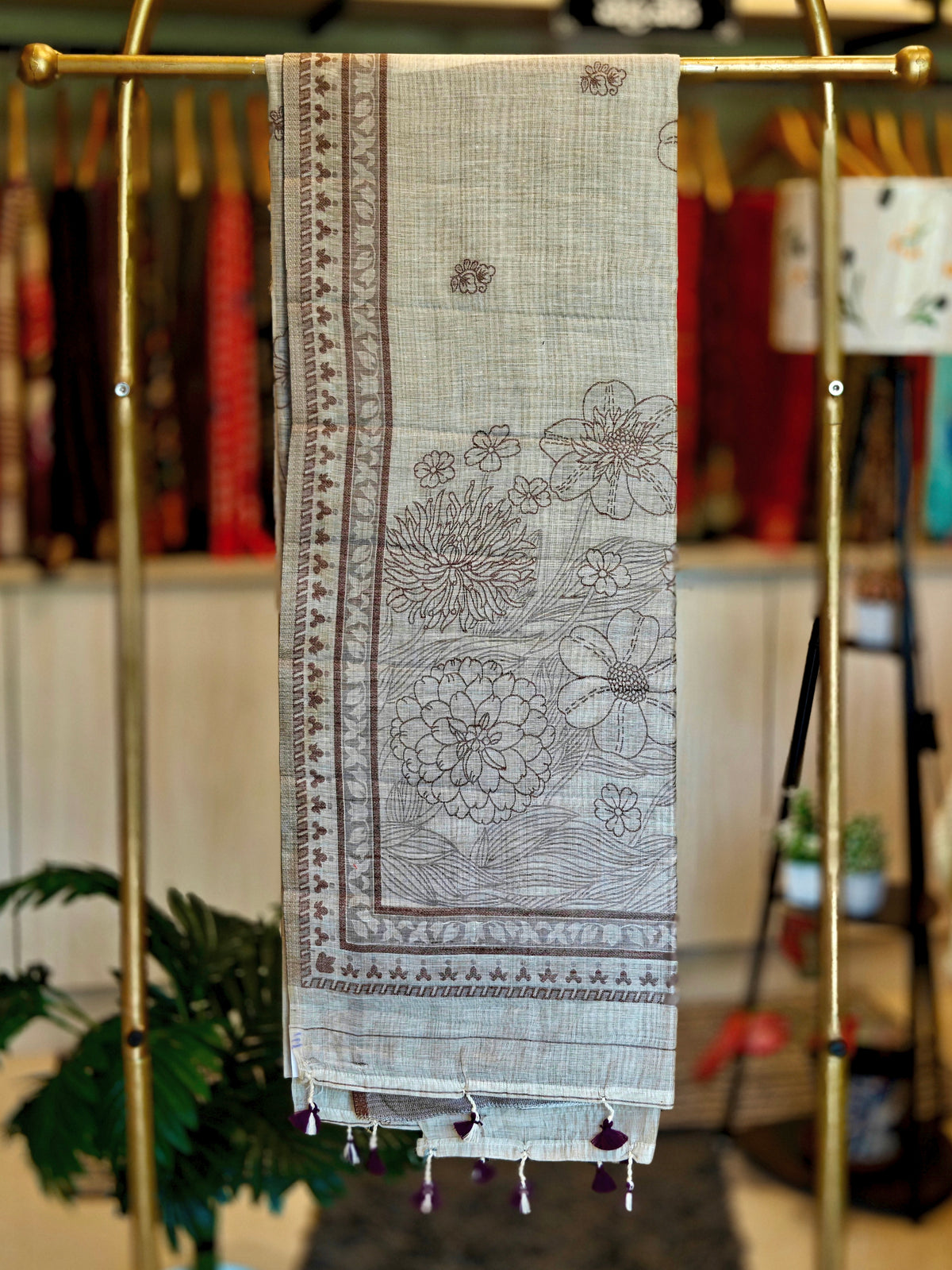 Linen By Cotton Jamdani