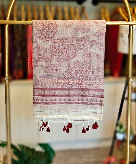 Linen By Cotton Jamdani