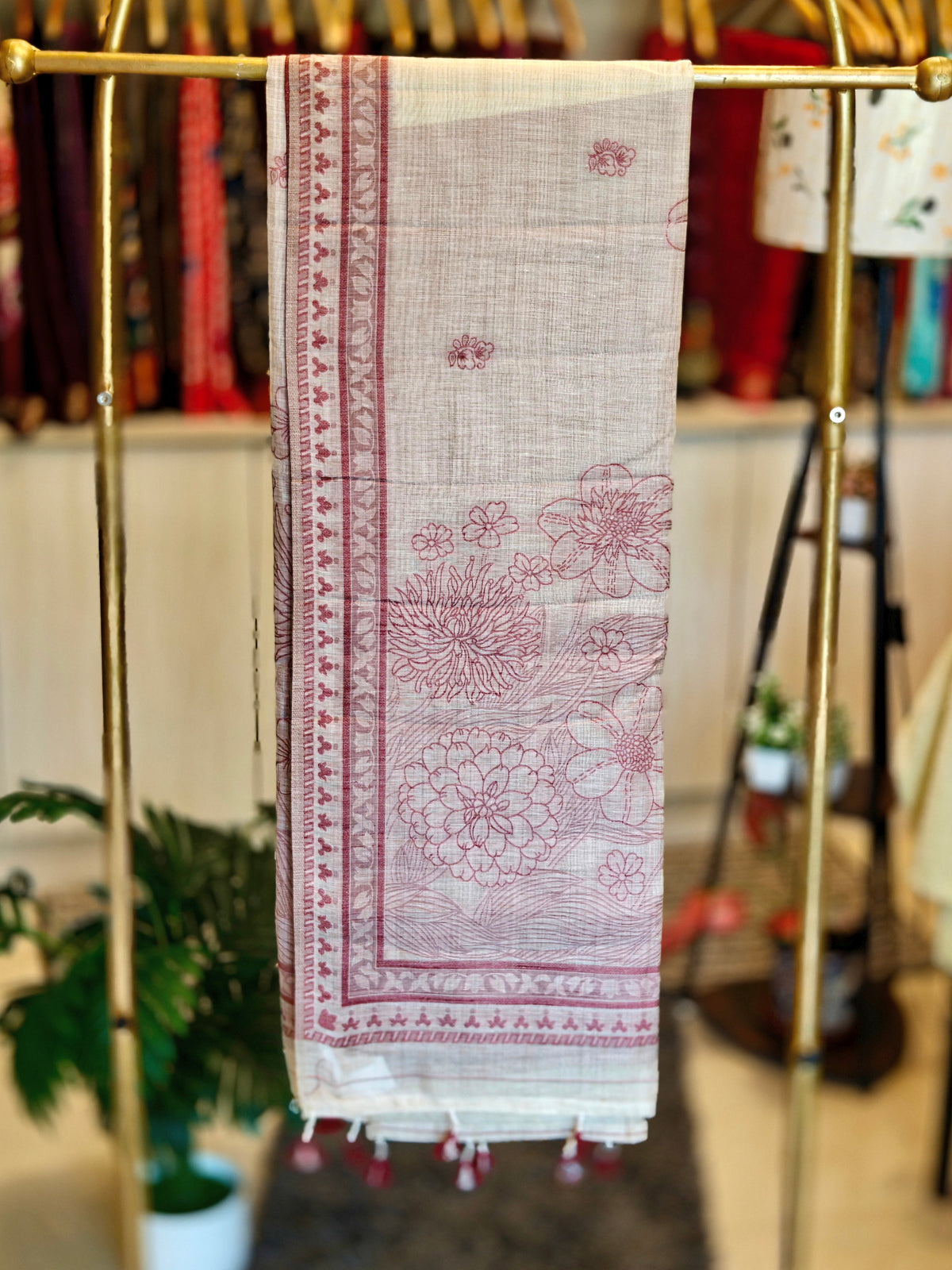 Linen By Cotton Jamdani