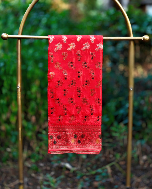Ruby Royale Pure Raw Mango Kadhua Saree
